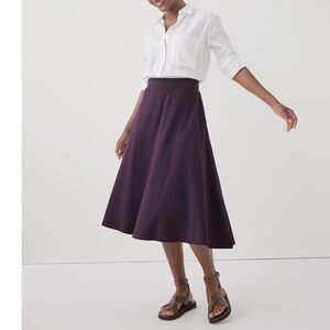 Pact Women's Midi Skirt in Deep Purple
